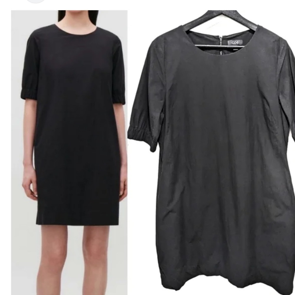 COS Minimalist Black Dress Pockets Sleeveless Casual Work Office - S